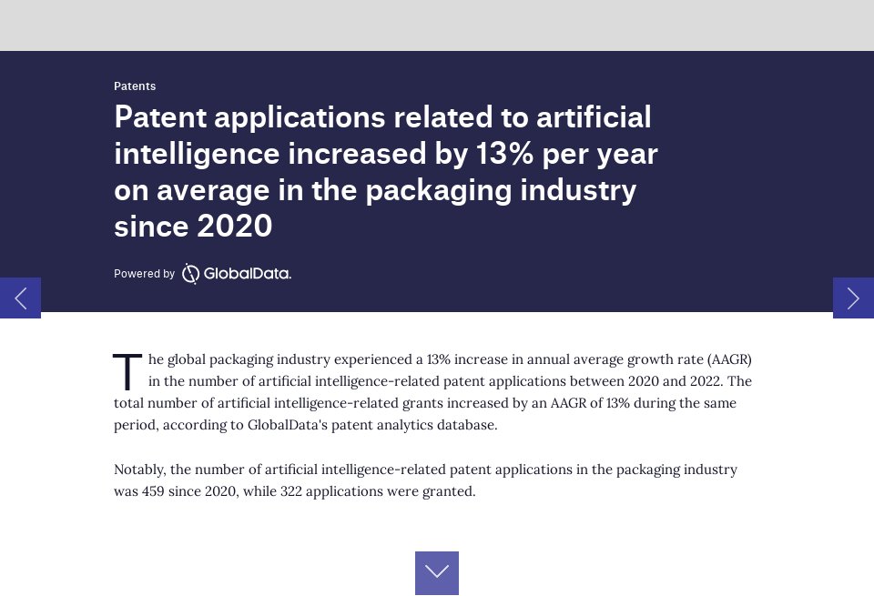 Artificial intelligence patent applications in the packaging industry ...